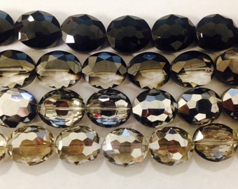 20x24mm oval shaped, faceted, chinese crystals, glass, 13beads