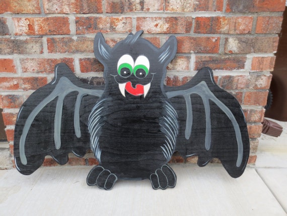 Halloween Huge Yard Bat Wood Art Decoration by chardoman on Etsy