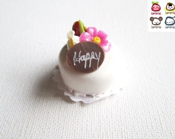 Miniature Cake, miniature clay cake, food figurine, miniature clay sweet, polymer clay food, mini, dessert, dollhouse, tiny, scale, polymer