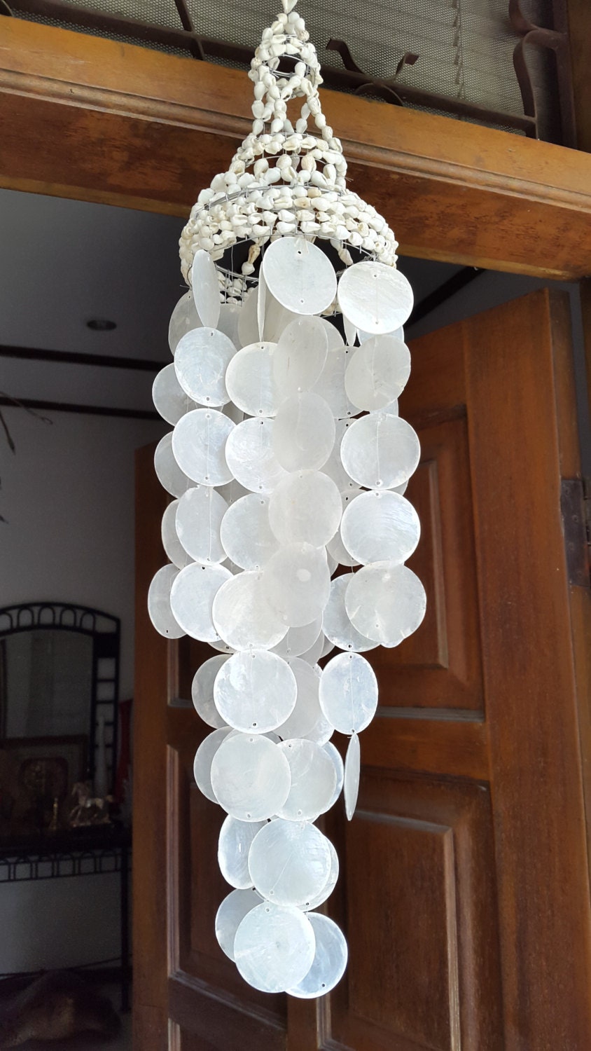 Nassa Capiz Seashell Wind Chime Garden Decor Beach Wedding Zoom