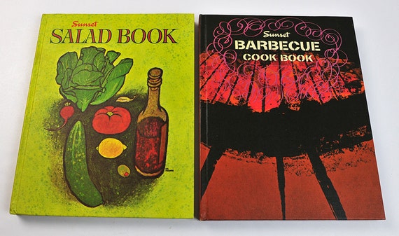 Sunset Book Set, Salad, Barbecue, in Box, First Printing, 1962