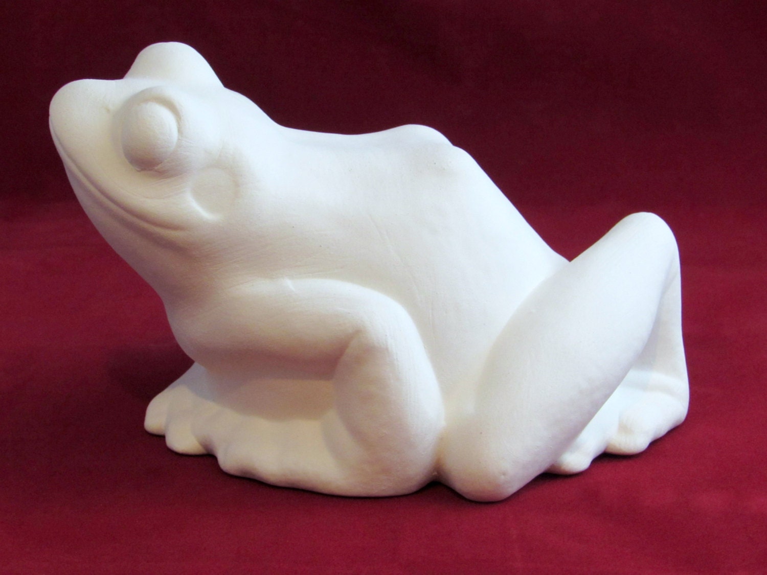 Ceramic Ready to Paint Garden Frog Bisque Frog