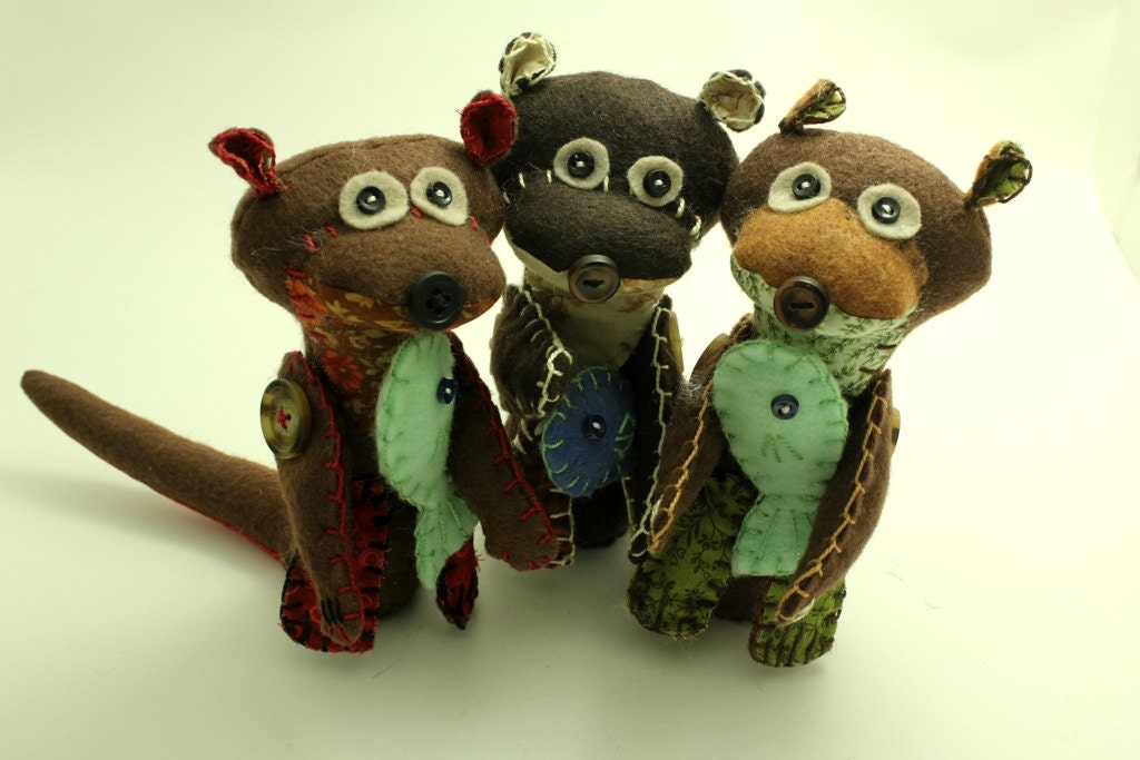 stuffed woodland creatures