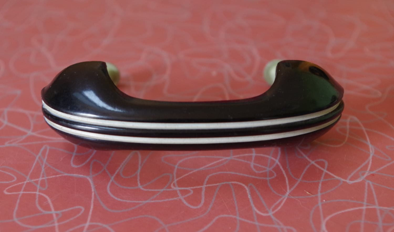 Vintage 1940s NOS drawer pull cabinet handle never used Deco