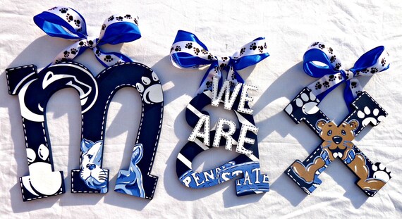 PSU Painted Wood Letters: WE ARE Penn State by TheFairyPaintbox