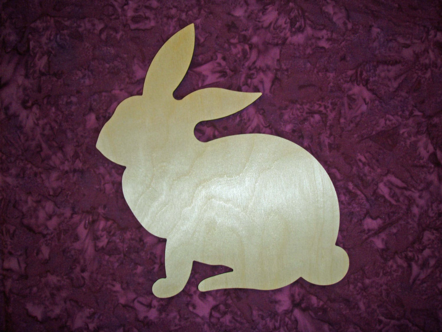 Rabbit Shape Wood Cut Out Unfinished Wooden by ArtisticCraftSupply