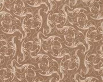 Tonal Taupe Flourish - Premium Quilting Fabric