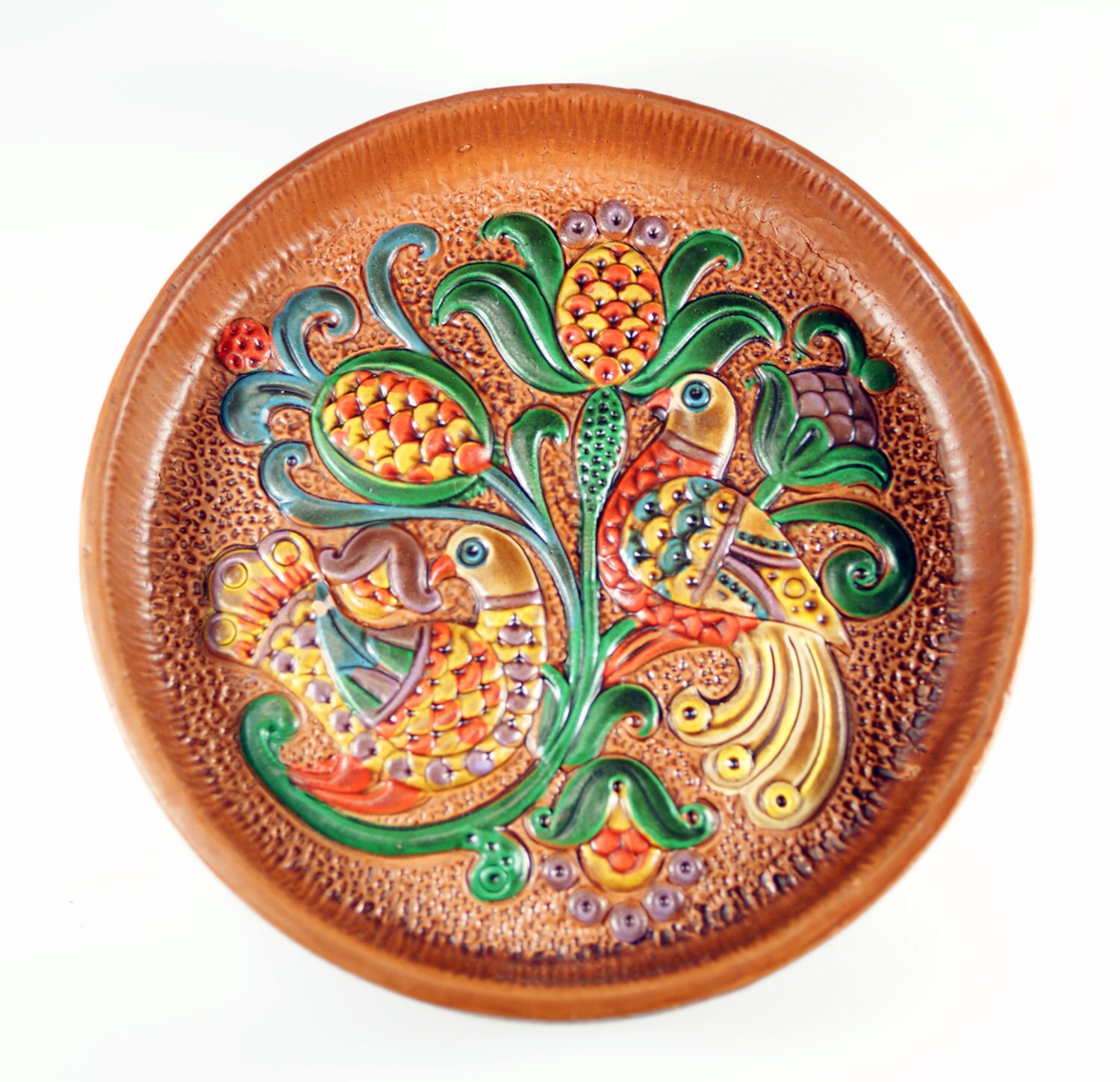 Vintage Spanish Art Pottery Ceramica by CherryOrchardAttic on Etsy