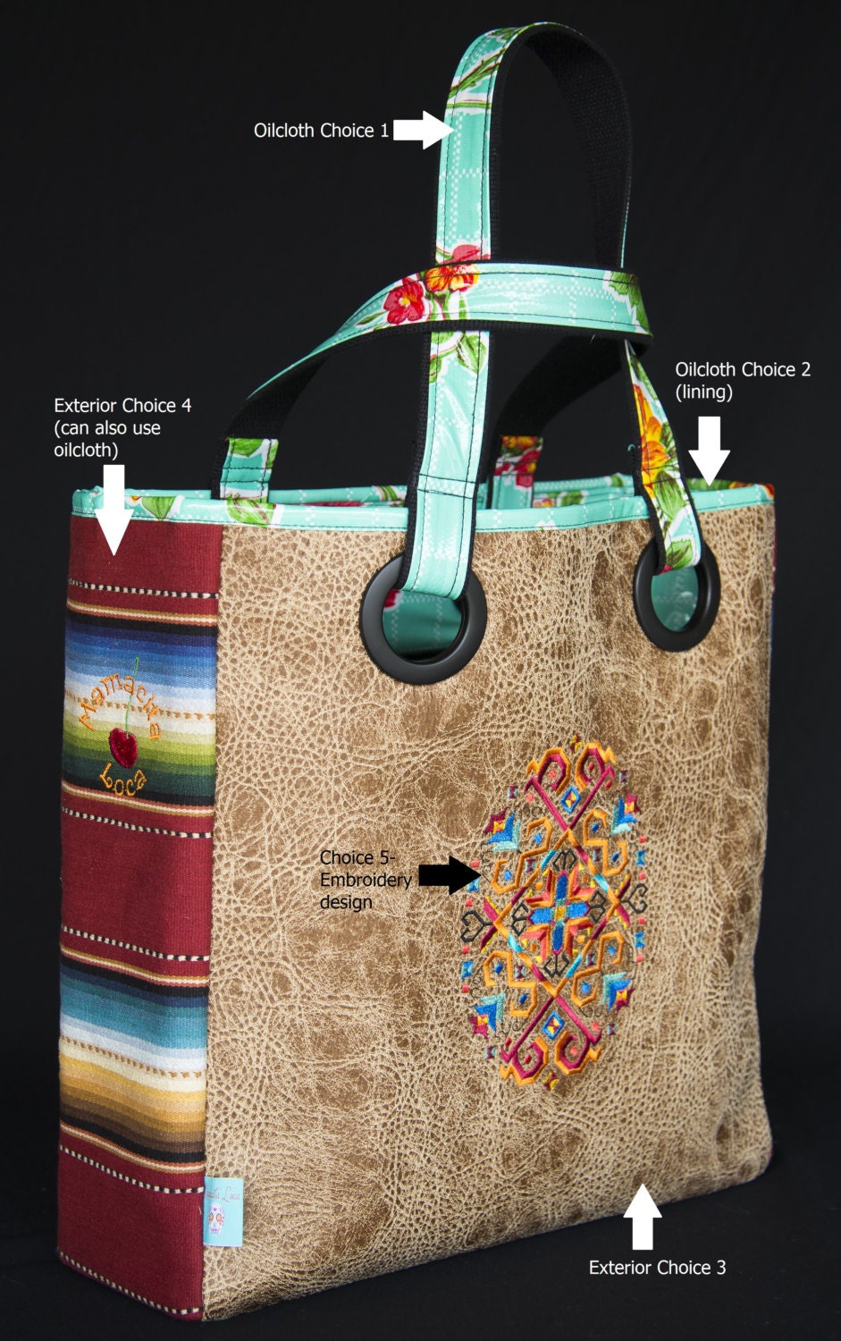 custom tote bag customize your own vinyl mamacita loca bag custom tote bag customize your own vinyl mamacita loca bag