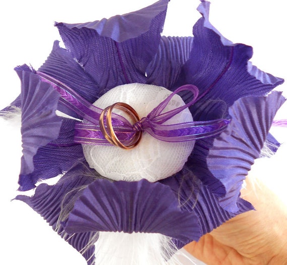 CUSTOM COLOR Purple ring pillow Wedding ring pillow Wedding
