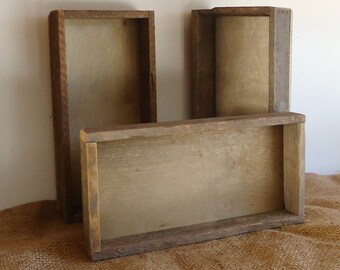 Rustic wood tray, country wedding, barn wood candle tray, reclaimed wood box centerpiece, altered art supply, rustic wedding,