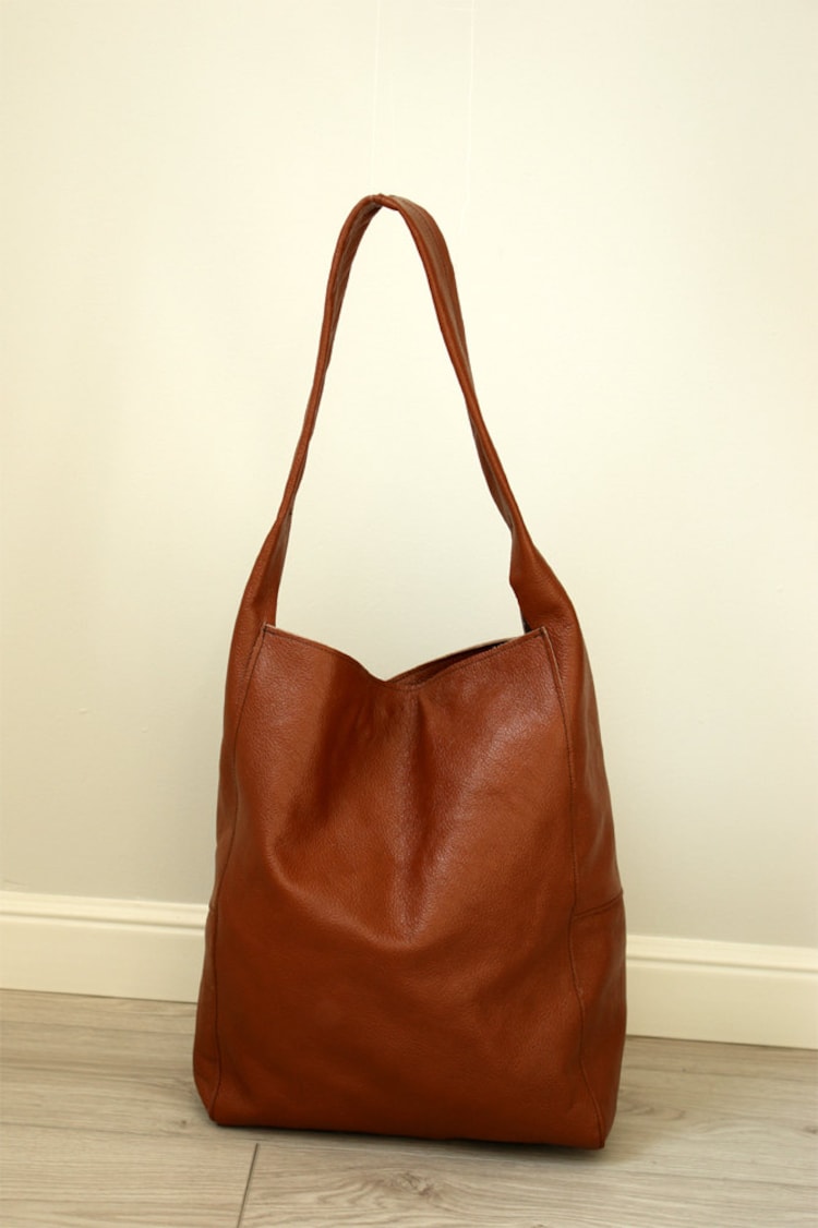 Brown Hobo Leather Hobo Bag by PansyBag on Etsy