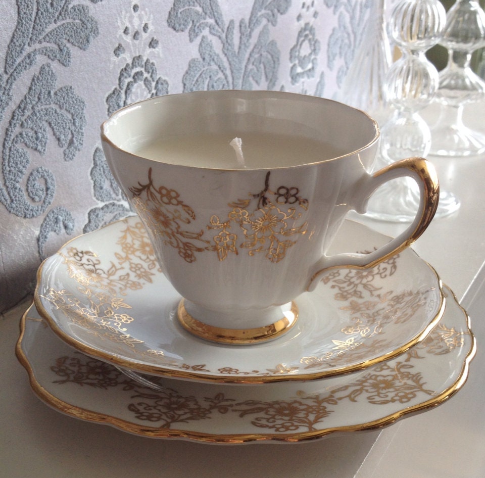 Lovely vintage Crown Royal cup and saucer trio by MeltVintage