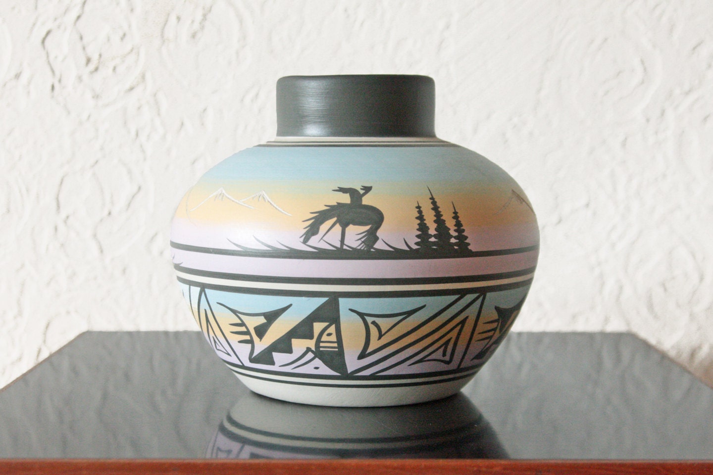Navajo Pottery Native American Urn Vase Planter