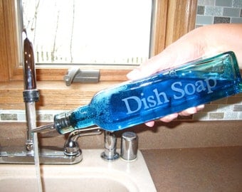 Etched Dish Soap Dispenser