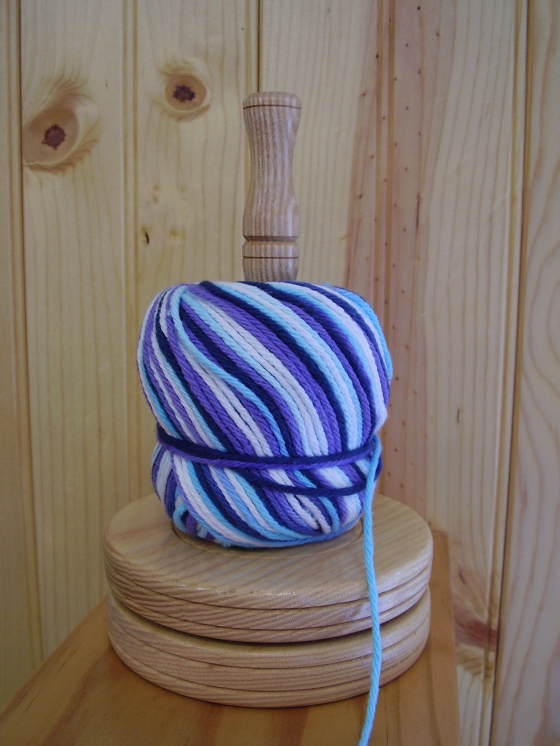 Spinning Yarn Holder Ash by XyloidCreations on Etsy