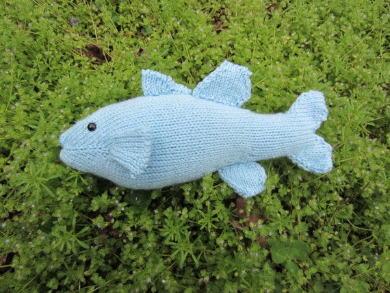 stuffed bass fish toy