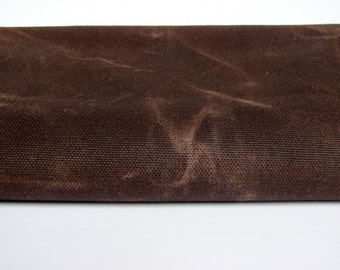 Waxed Cotton Canvas Fabric - Chocolate Brown 10oz. 60 Inches wide by the yard