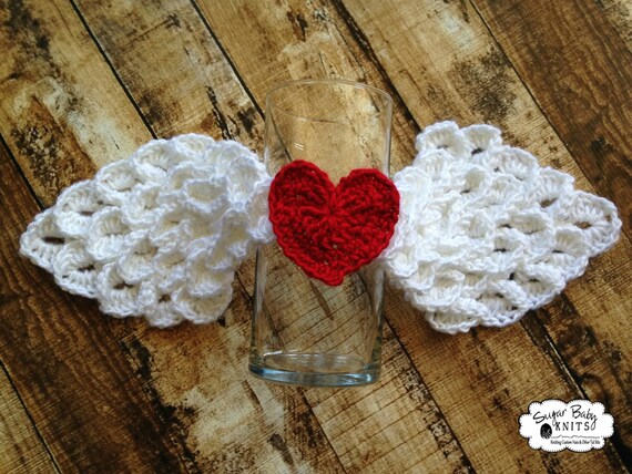 heart with pattern crochet wings Wings Wings, Red PATTERN Angel, Wings, CROCHET Angel White  Angel