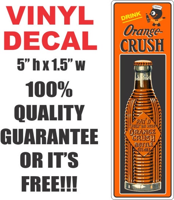 Vintage Style Orange Crush Decal Great Quality by VintageDecals