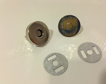 20 sets of NEW Silver metal 18mm magnetic snaps for bags, metal hardware, purse and handbag hardware