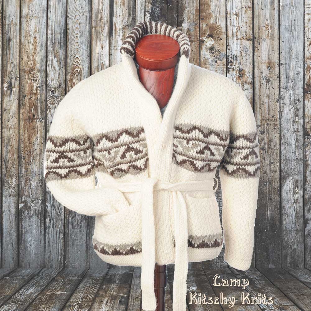 Men's Large STARSKY and Hutch CARDIGAN sweater by CampKitschyKnits