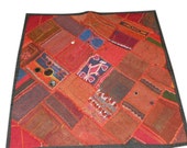 Sari Patch Cushion Cover Vinatge Pillow Throw