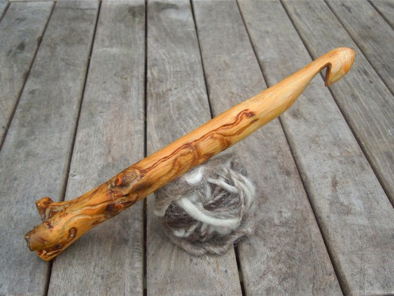 Hand carved crochet hooks