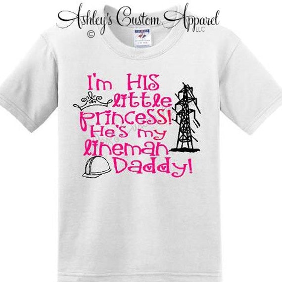 Lineman Daddy I'm His Little Princess Lineman's