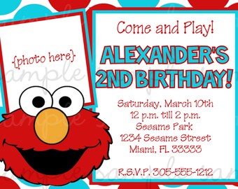 Elmo Birthday Invitation
