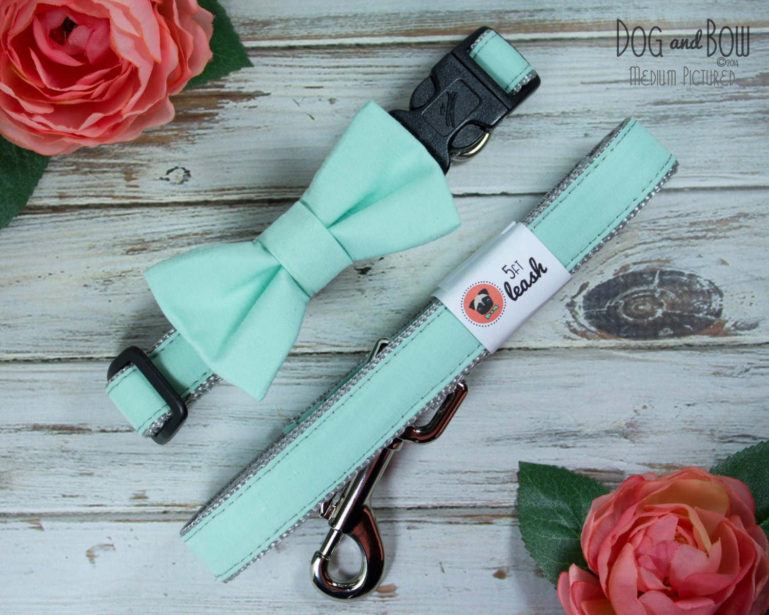 Mint Dog Bow Tie For Dog With Options by Dog and Bow by DogAndBow
