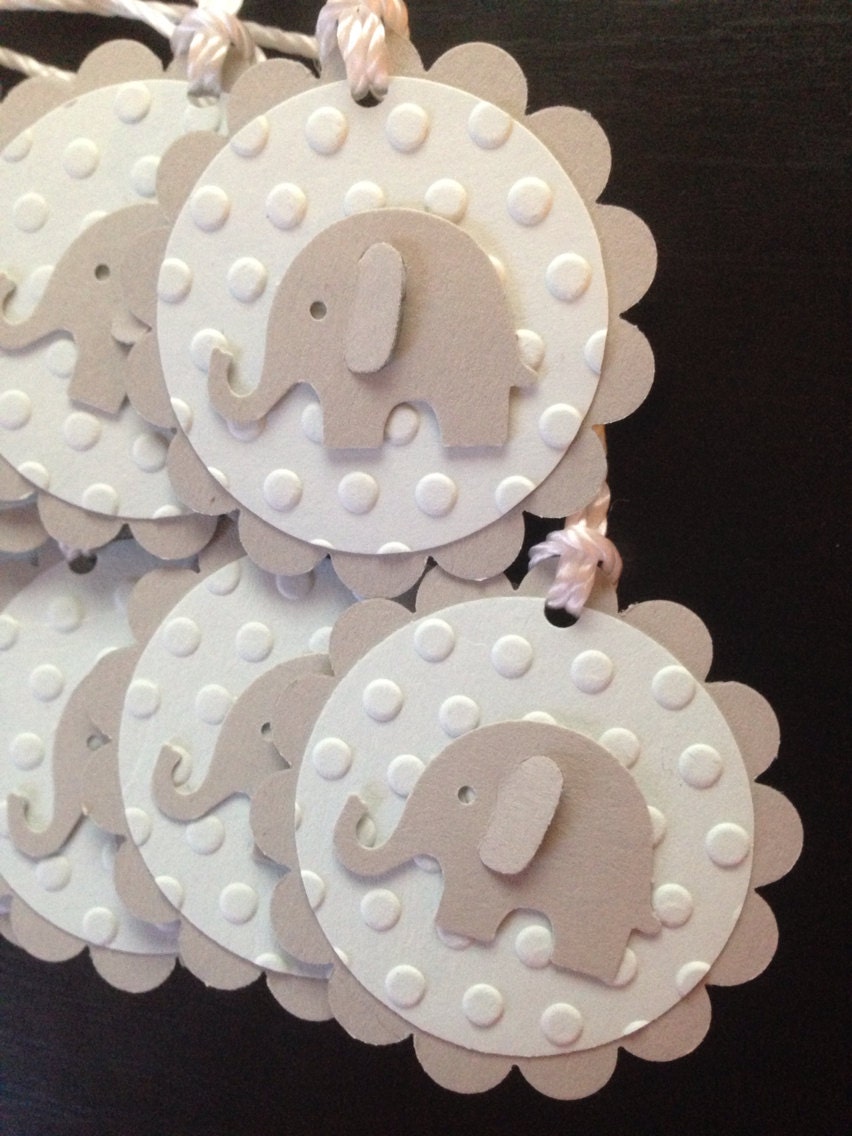 elephant baby shower elephant favors elephant gift tags