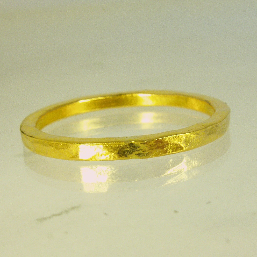 Pure gold mens wedding band 24 Karat solid gold ring100%