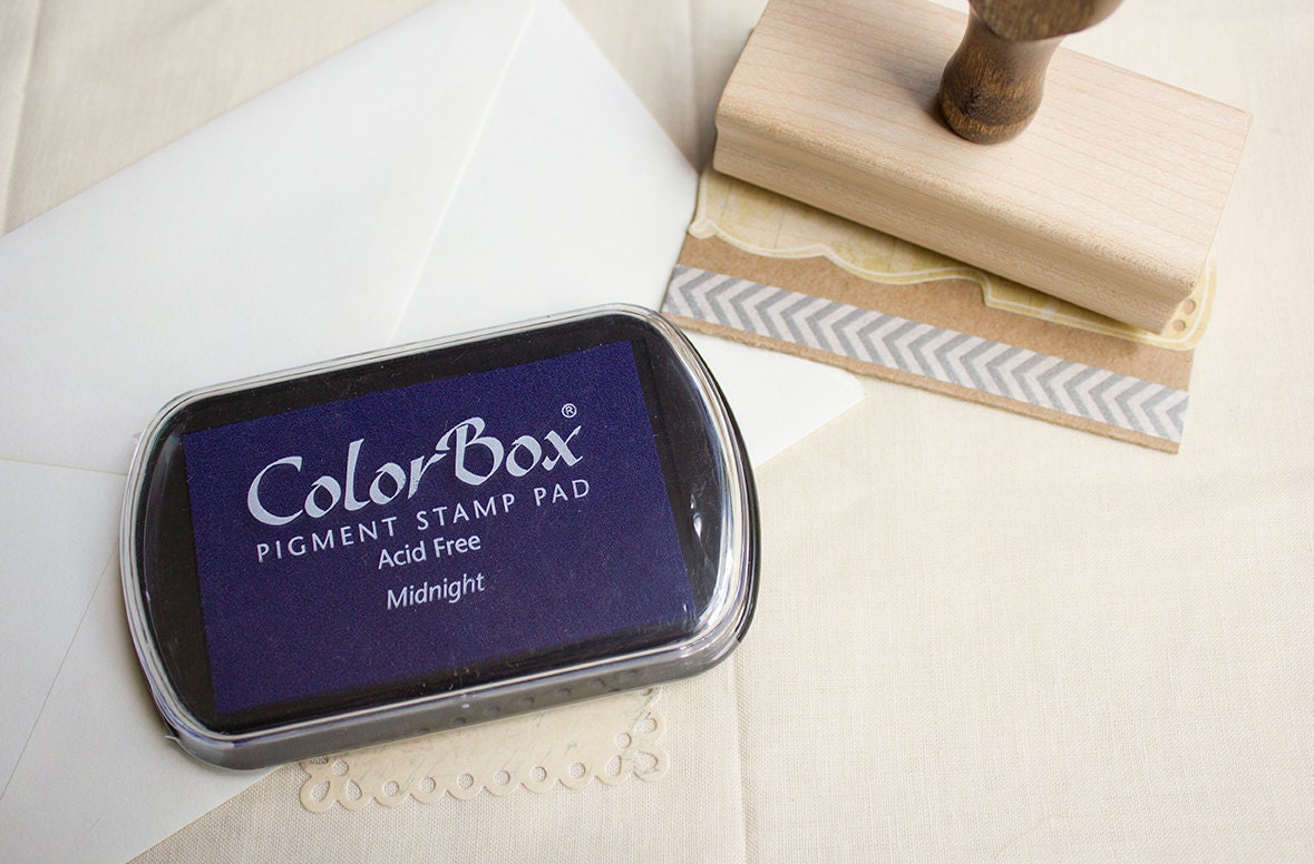 Blue Pigment Ink Pad. Blue Ink Pad ColorBox Midnight Blue