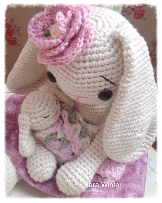 Amigurumi Crochet Bunny Rabbit with Baby Bunny