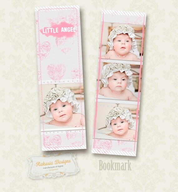 Items Similar To Bookmark Bookmark Photoshop Template For Photographers Birth Announcement Bookmark Template Photoshop