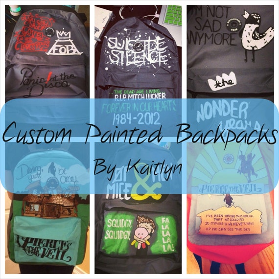 JANSPORT custom handpainted backpacks by Houghitsmade on Etsy