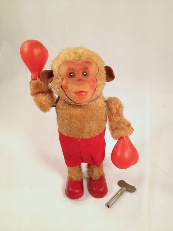 Wind Up Toy Monkey Vintage Occupied Japan