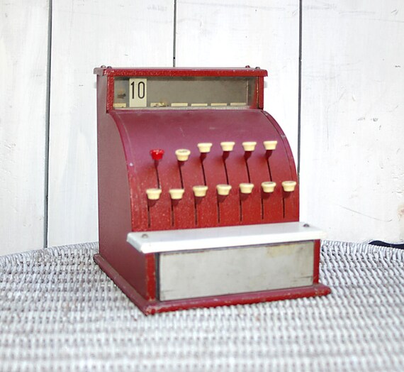 1930s Tom Thumb Cash Register Toy Cash Register by KickassStyle