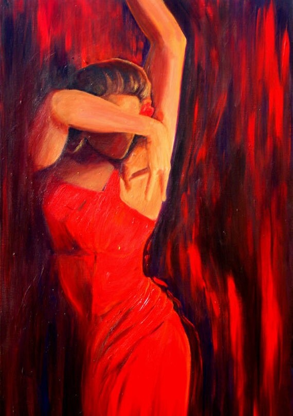 Red dress painting Red dress painting