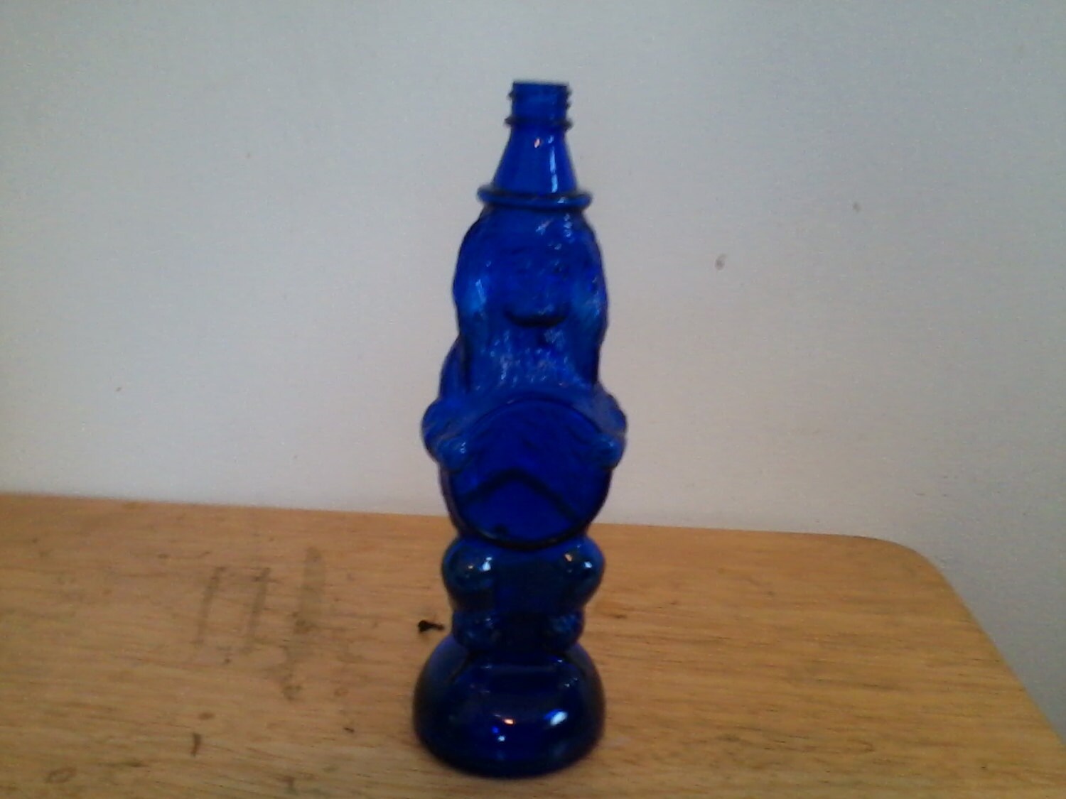 Cute Standing Poodle Cobalt Blue Dog Shampoo Bottle from the