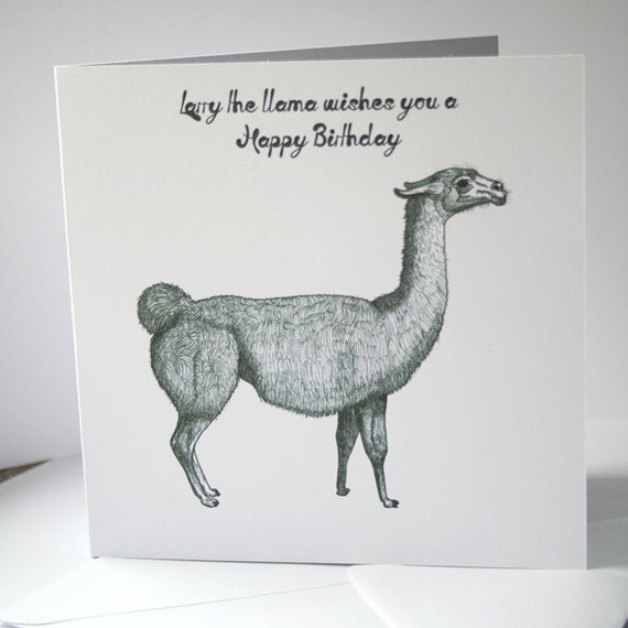 Larry the Llama birthday card