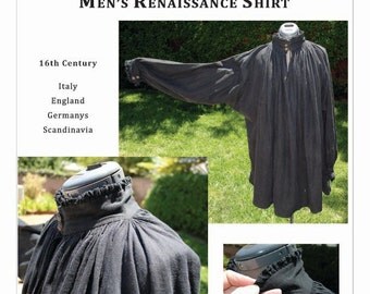 Pattern for 16th Century Men's Renaissance Shirt or Hemd