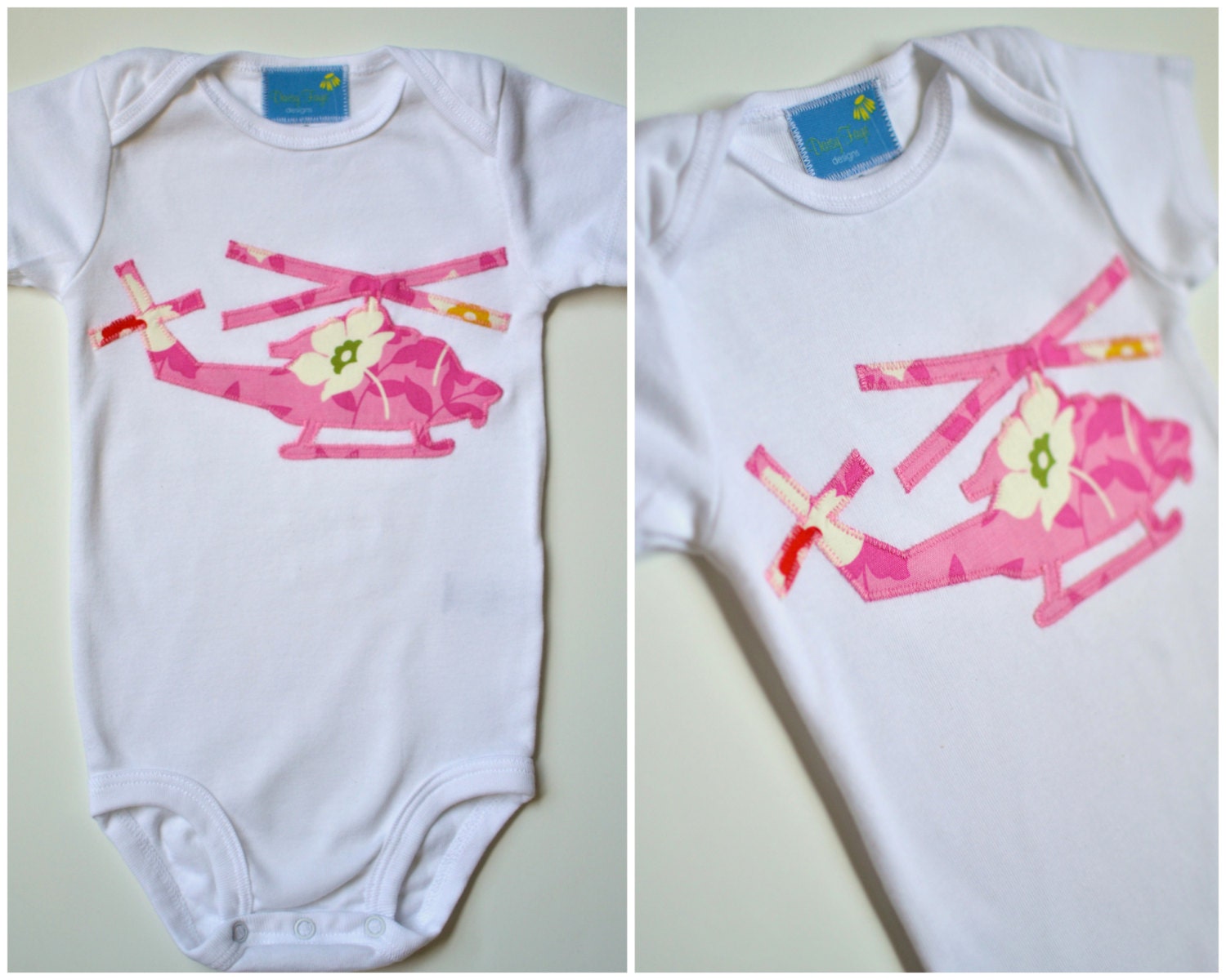 UH-1Y Huey Helicopter Applique Bodysuit or Tee - You choose the fabrics