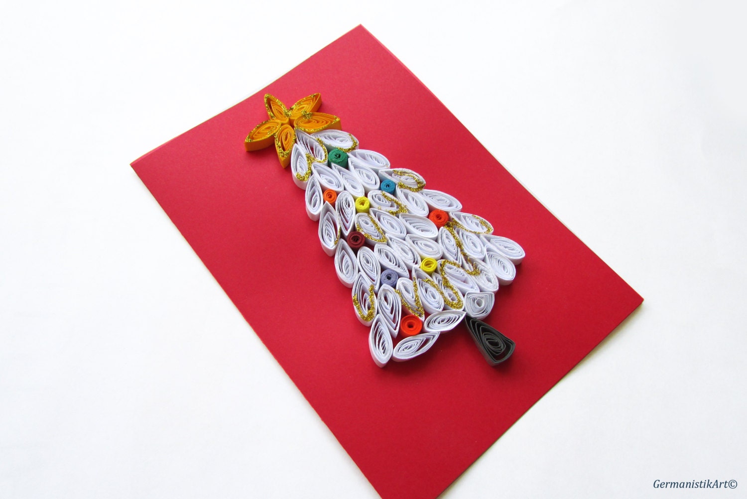 Christmas Quilling Card with Christmas Tree by GermanistikArt