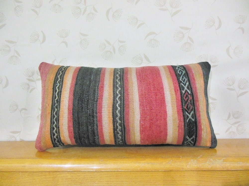 12x24Kilim Lumbar Pillow Kilim pillow Lumbar Kilim
