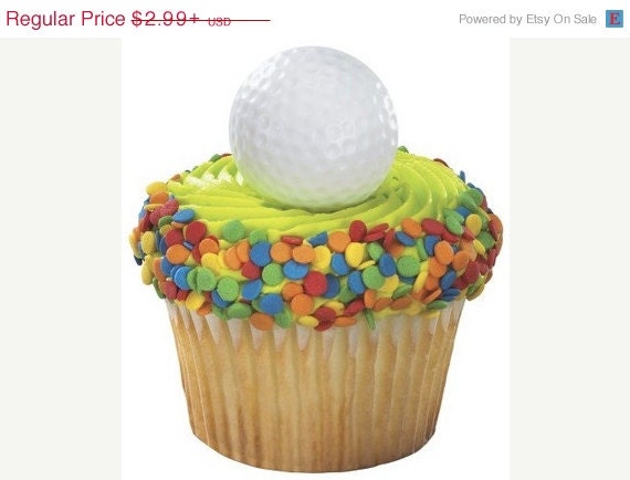 SUMMER SALE Golf Ball Cupcake Rings Il_570xn