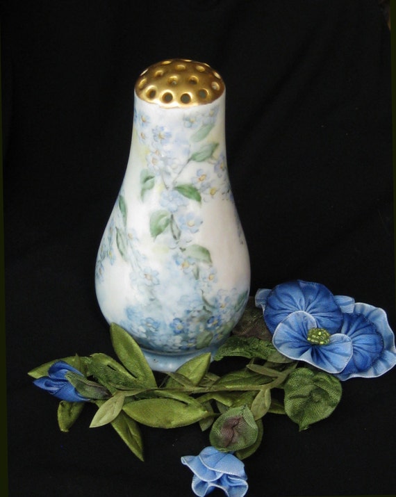 Antique Porcelain Hat Pin Holder Hand Painted