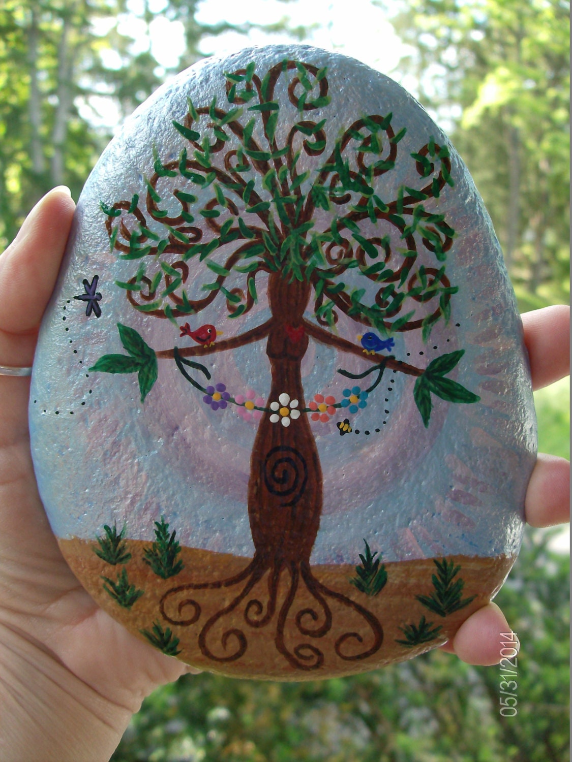 NEW Gaia/Mother Earth Goddess Altar Stone by RocknGoddess on Etsy