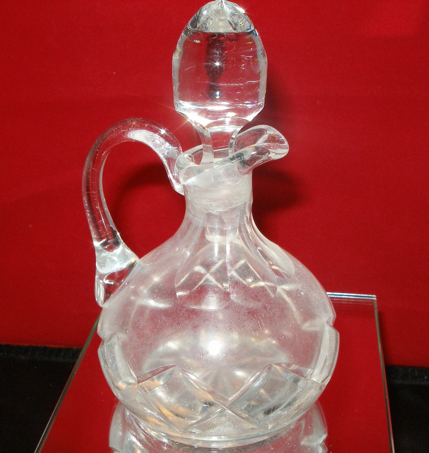 Antique CRYSTAL Vinegar Oil Decanter